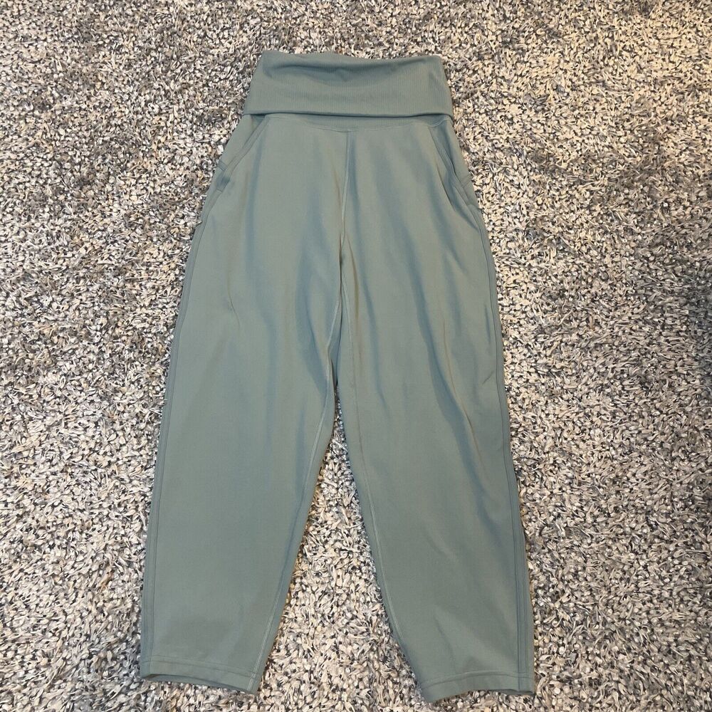 Lululemon Align Ribbed Waist Cropped Jogger Tidewater Teal Size 2